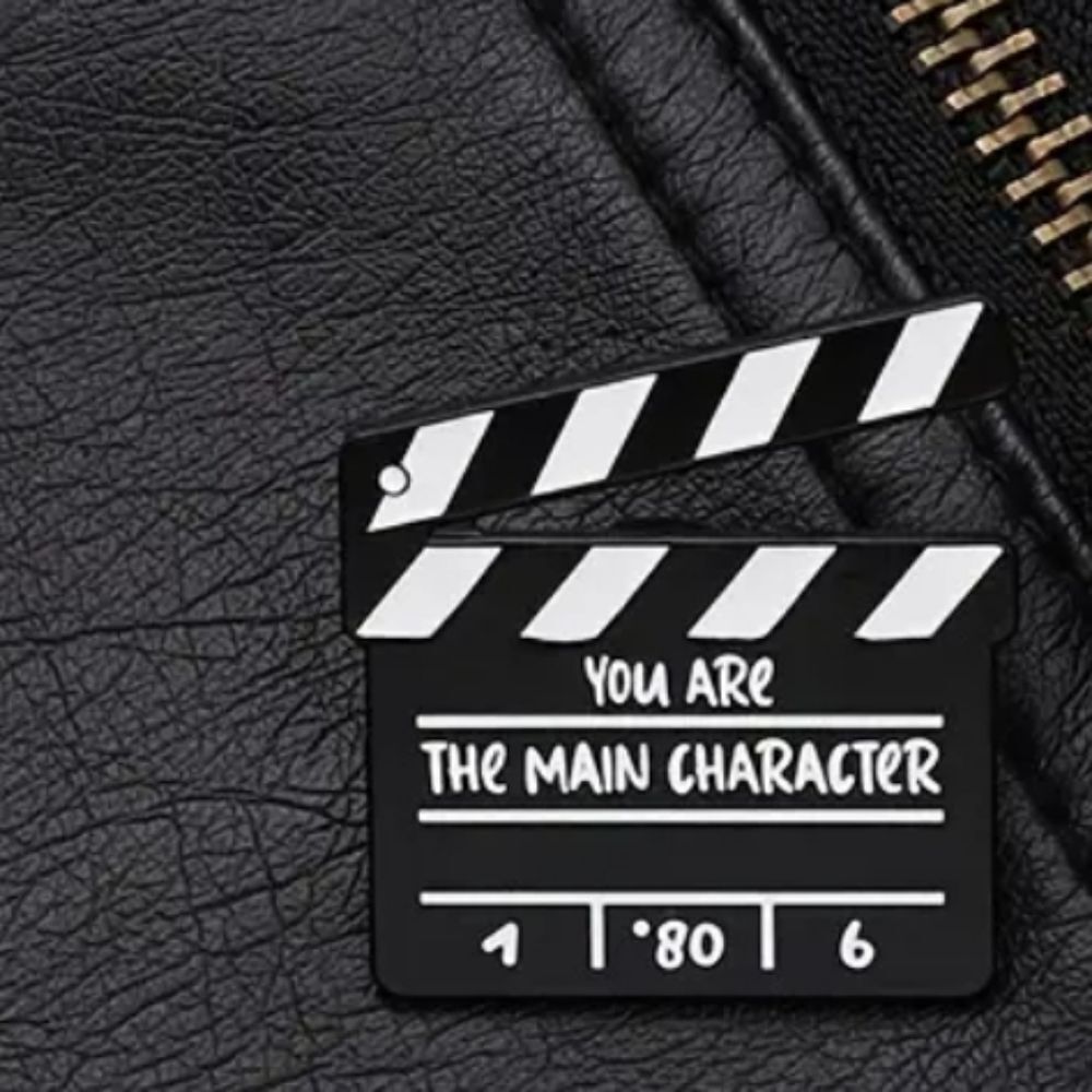Movie Clapperboard Enamel Pin You Are The Main Character Film Slate Actor Gift - Picture 2 of 4